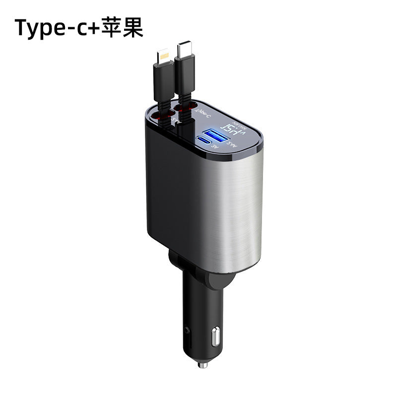 New Digital Display USB Car Charger 100W 4 Ports