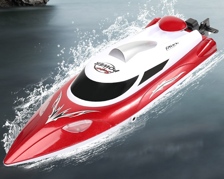Remote Control Electric Speedboat with Lights (Large)