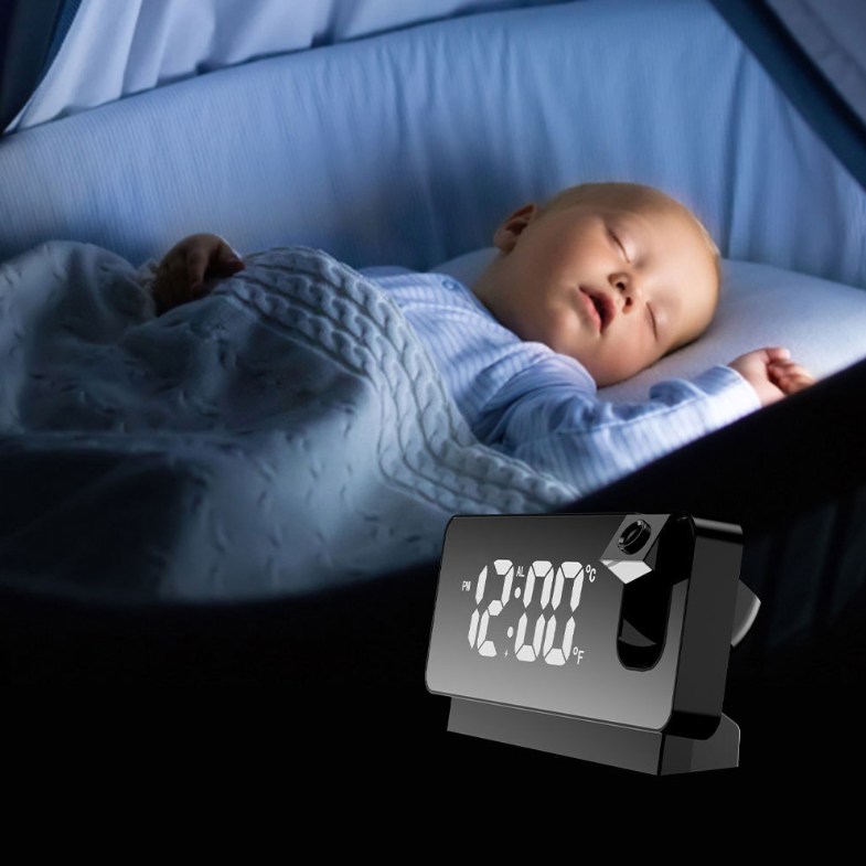 Luminous LED Projection Alarm Clock for Students