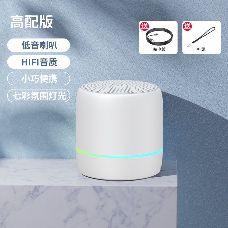 Portable Bluetooth Speaker with AI Voice and Lights