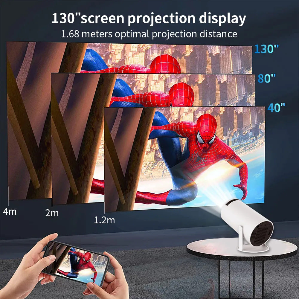 HY300 Mini Projector 720P WiFi Android 11 Portable