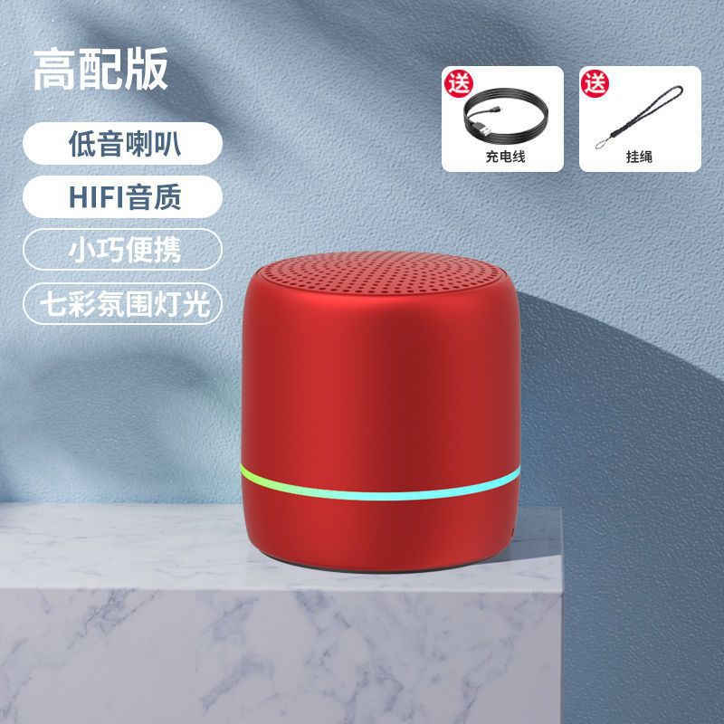 Portable Bluetooth Speaker with AI Voice and Lights