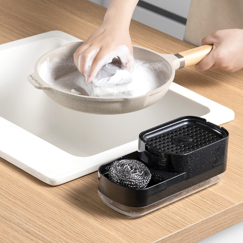 Upgraded Kitchen Manual Soap Dispenser and Storage Box