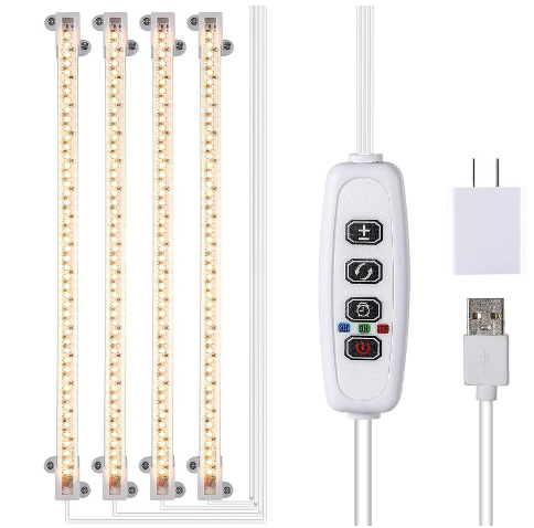 LED Grow Light for Plants with USB Timer (One Set)