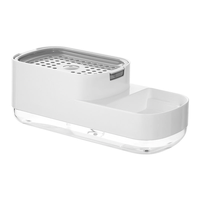 Upgraded Kitchen Manual Soap Dispenser and Storage Box
