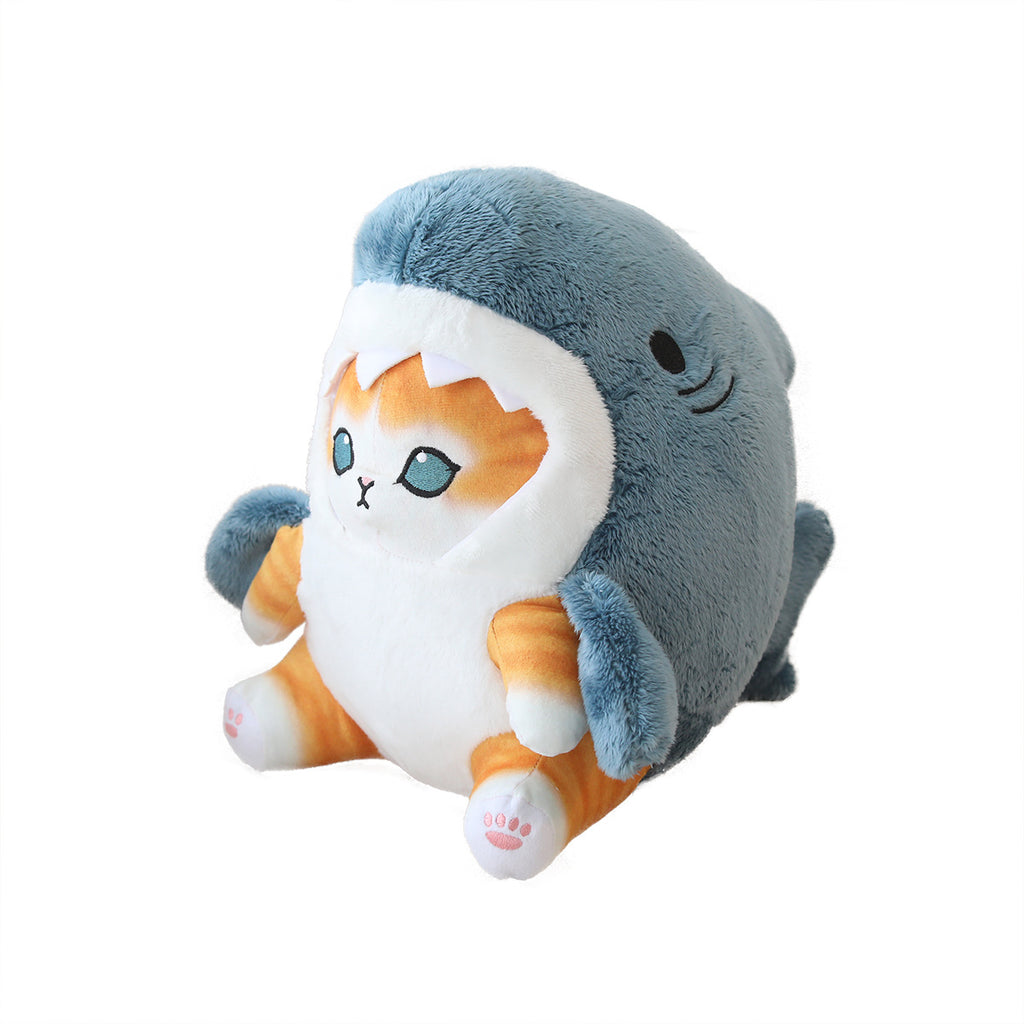 Cute Shark Cat Plush Toy Keychain - Japanese Style