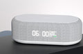 Amazon Desktop Clock Alarm with Wireless Charger & Lamp