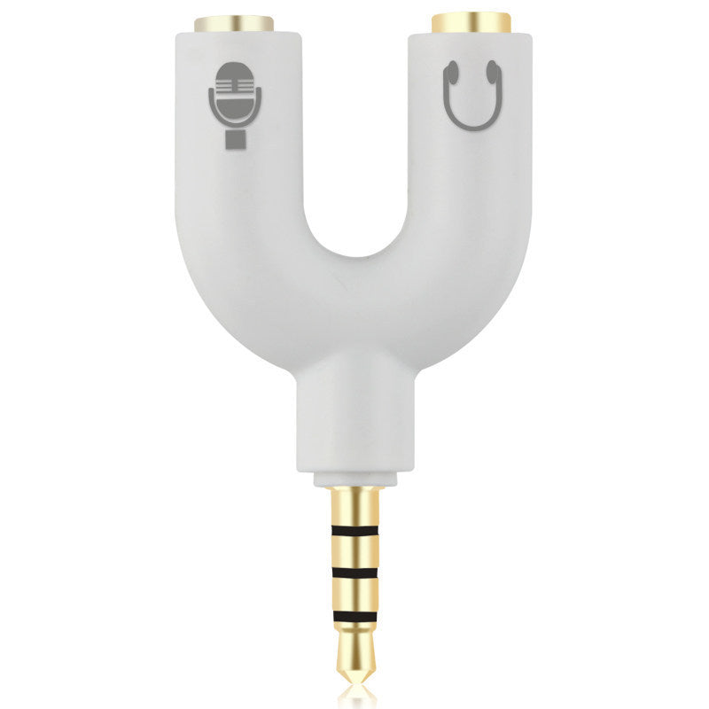 3.5mm Audio Splitter U-Type Adapter for Headphones