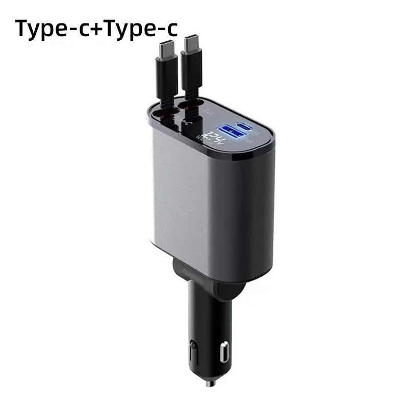 New Digital Display USB Car Charger 100W 4 Ports